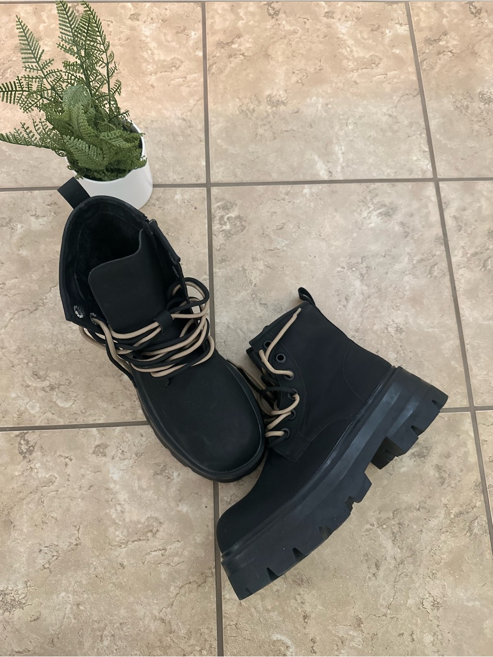 MENS PLATFORM SUEDE BOOTS
